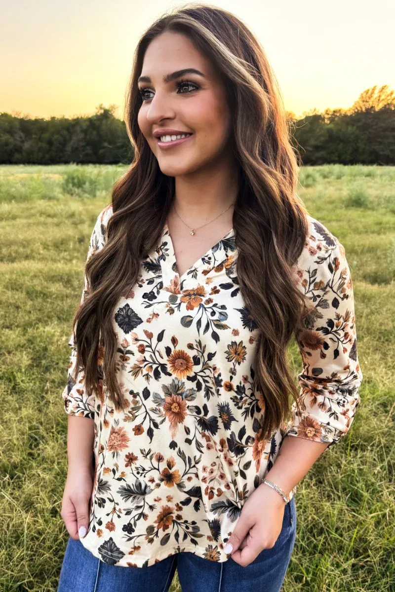Rustic Bloom Top