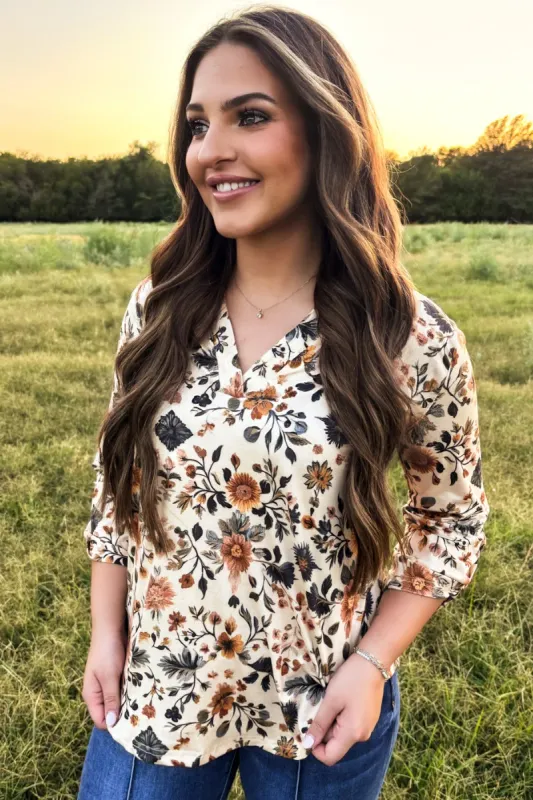 Rustic Bloom Top