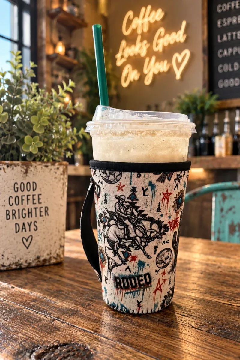 Western Graffiti Coffee Koozie