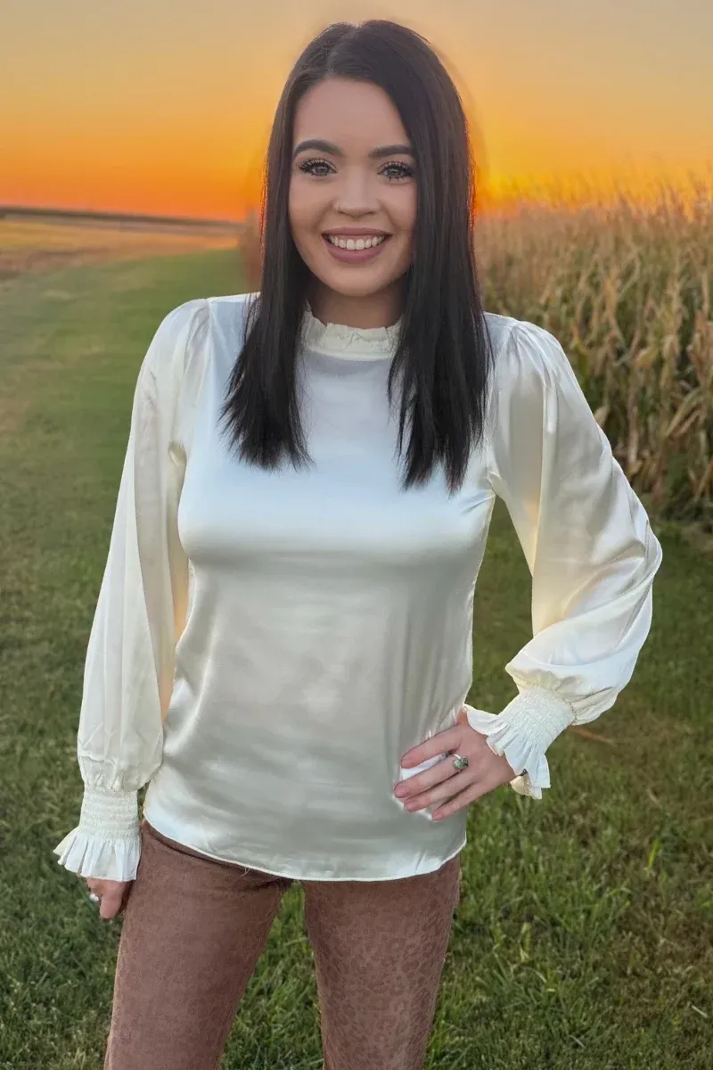 Sunday at the Ranch Top - Cream