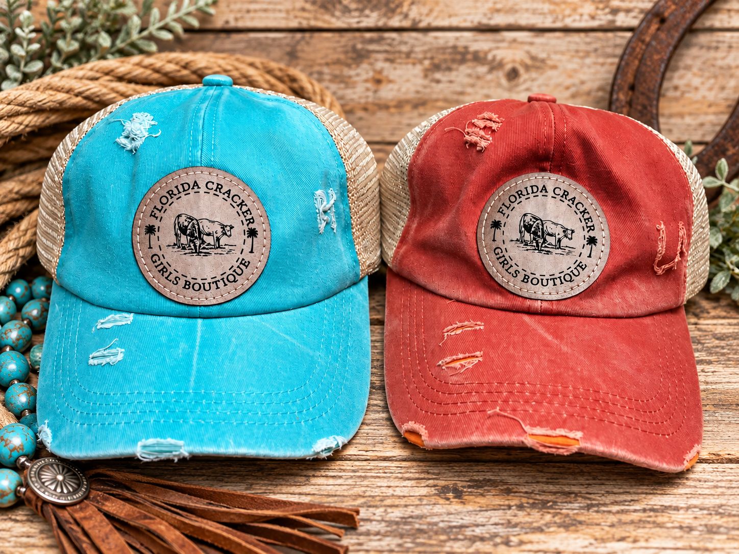 Florida Cracker Girls Boutique Ponytail Caps