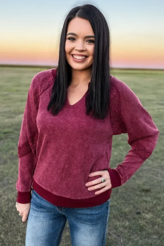 Cowgirl Chic Top - Cranberry