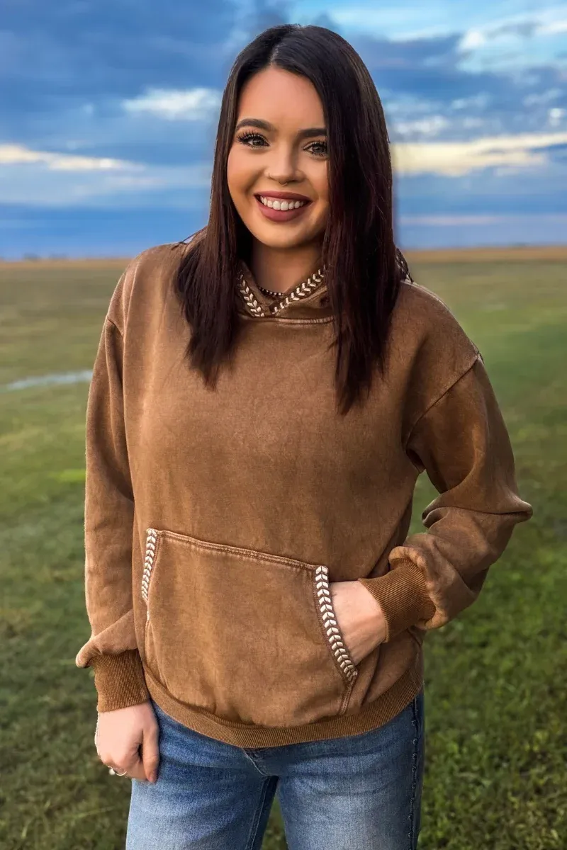Homestead Stitched Hoodie - Tan