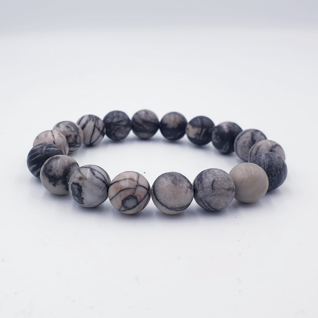 Black Webbed Picasso Jasper 10mm
