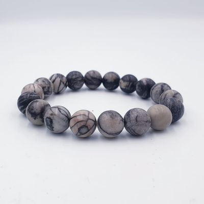 Black Webbed Picasso Jasper 10mm
