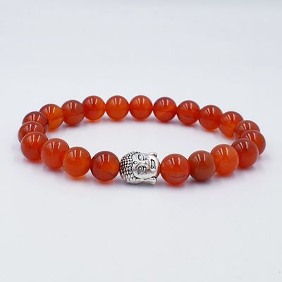 Carnelian 8mm Buddha