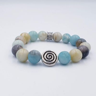 Amazonite 10mm Circle of Life Charm