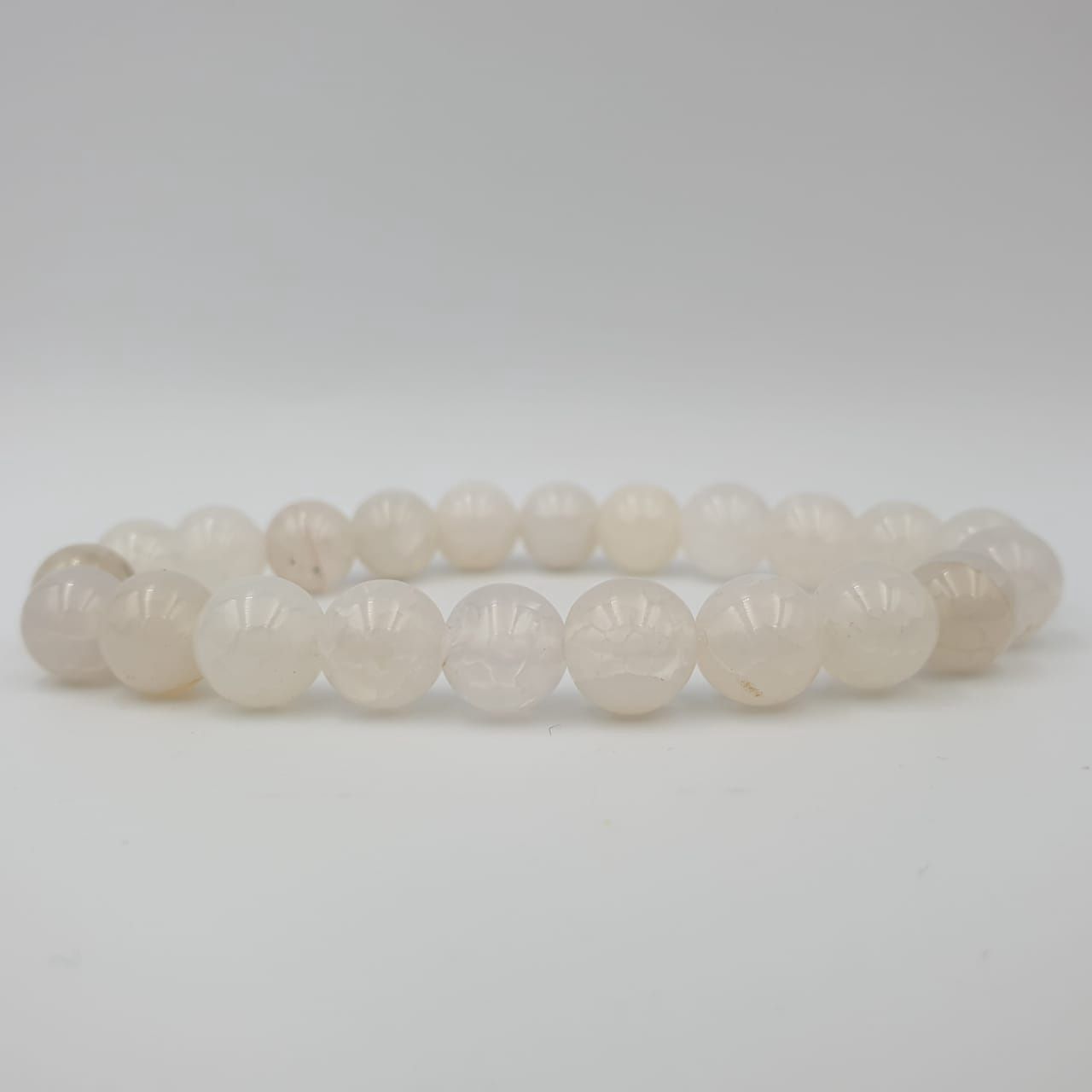 White Cracked Agate 8mm