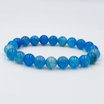 Blue Dragon Vein Agate 8mm