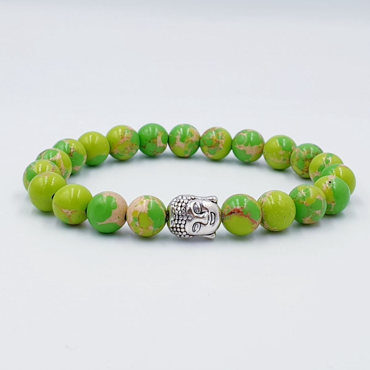 Green Imperial Jasper 8mm Buddha