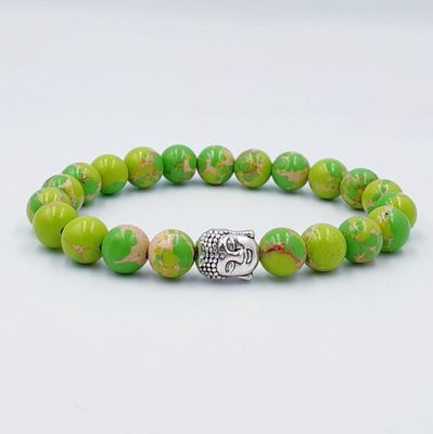 Green Imperial Jasper 8mm Buddha