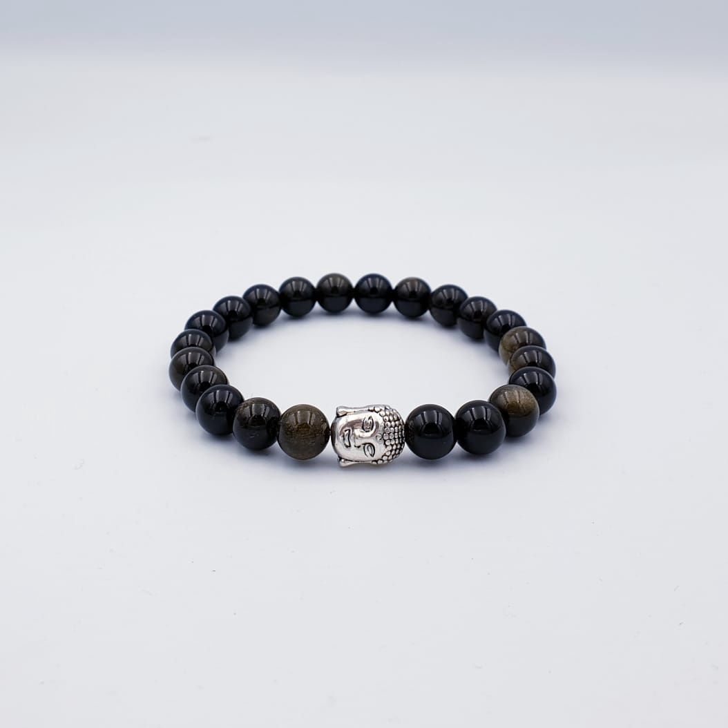 Gold Sheen Obsidian 8mm Buddha CC