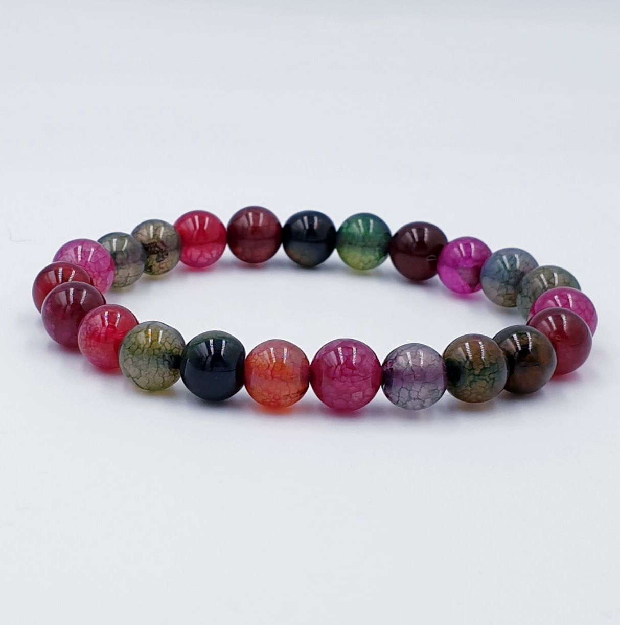 Rainbow Dragon Vein Agate 8mm