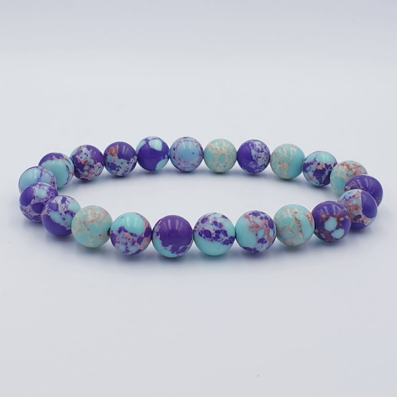 Blue Purple Imperial Jasper 8mm