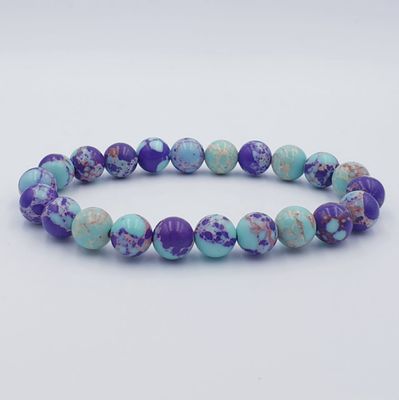 Blue Purple Imperial Jasper 8mm