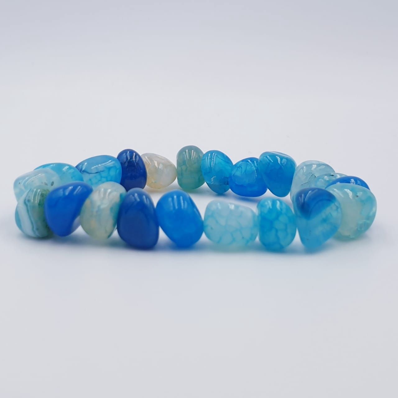 Tumbled Blue Dragon Vein Agate