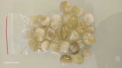 Light Green Citrine Tumbled Gemstone 15-20mm 100g Pack