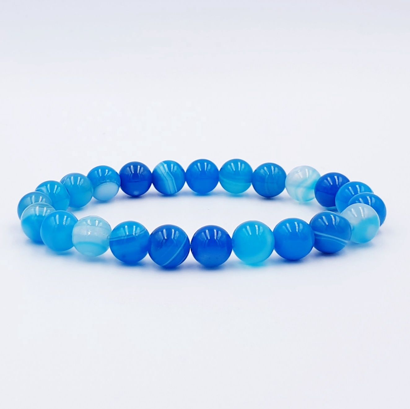 Blue Banded Agate 8mm