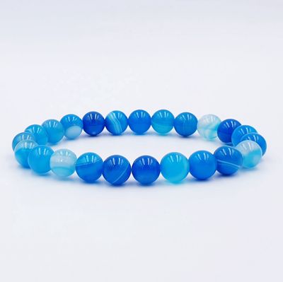 Blue Banded Agate 8mm