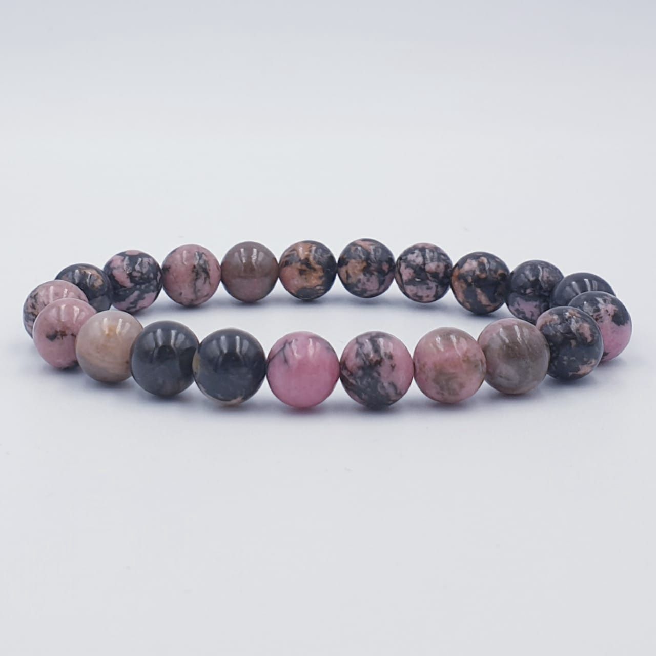 Black Stripe Rhodochrosite 8mm
