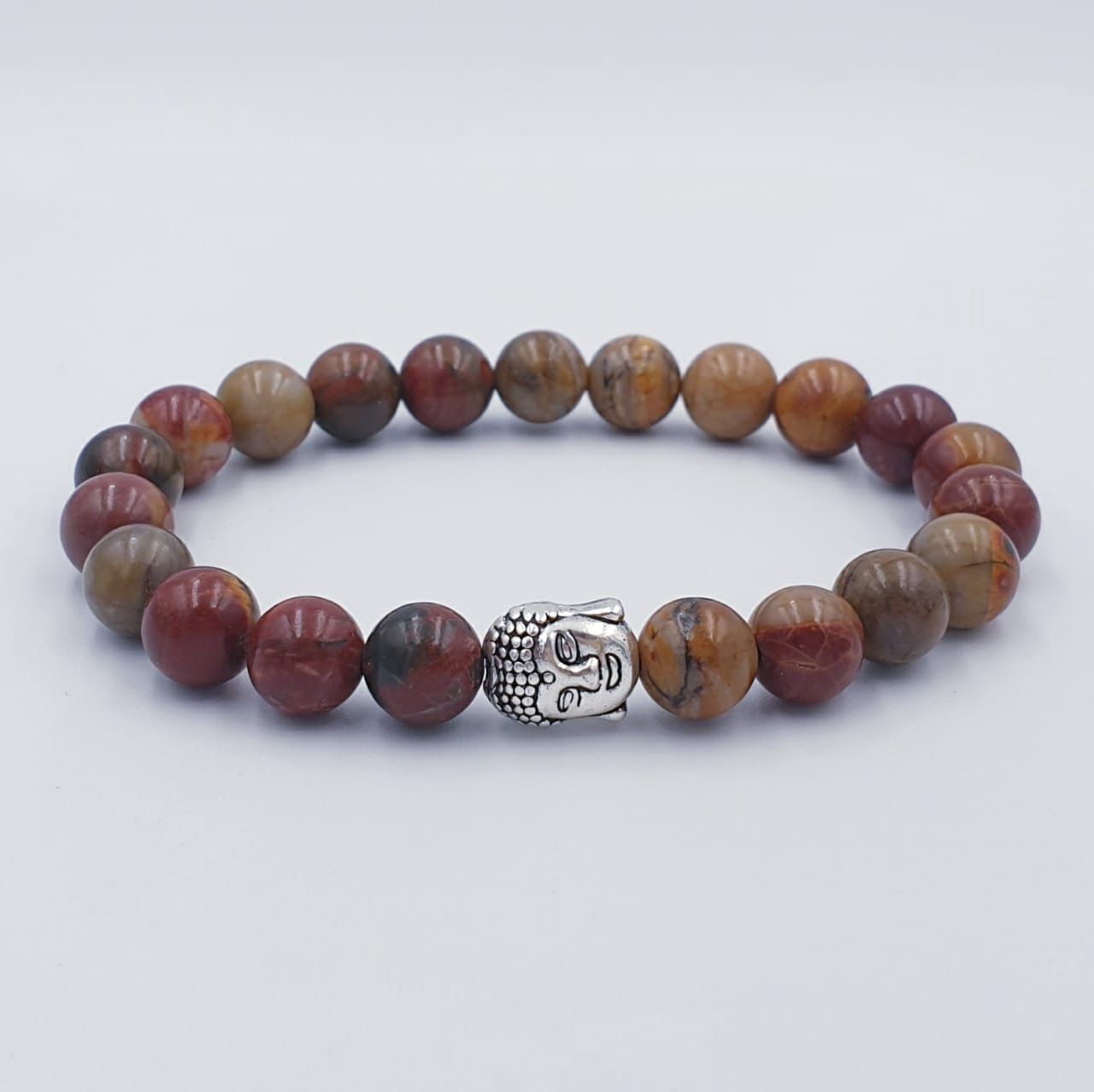 Picasso Jasper 8mm with Buddha Charm