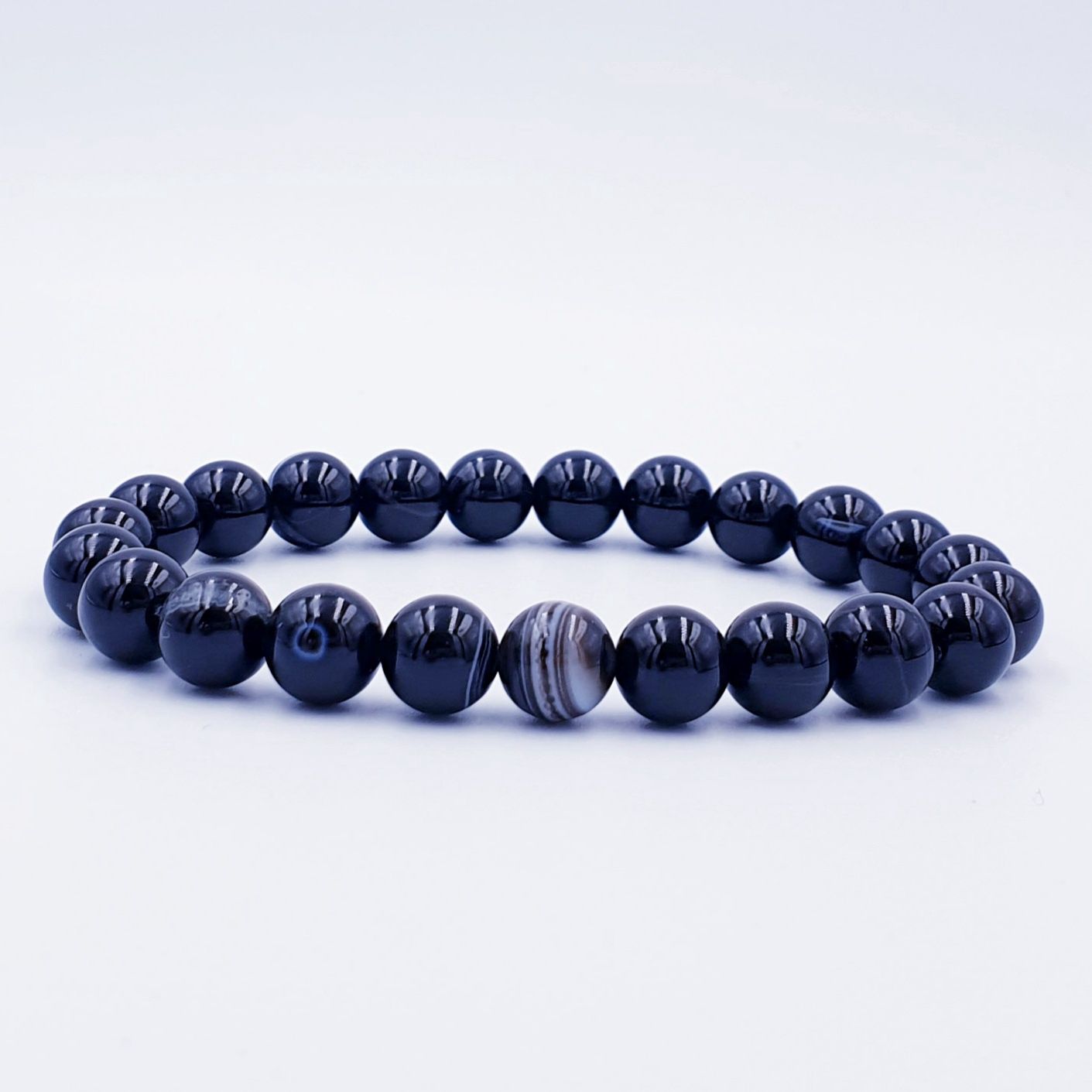 Black Banded Agate 8mm