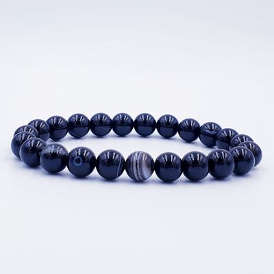 Black Banded Agate 8mm