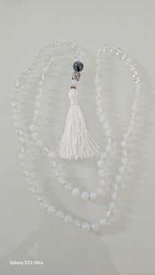 Opalite 8mm Knotted Gemstone Mala