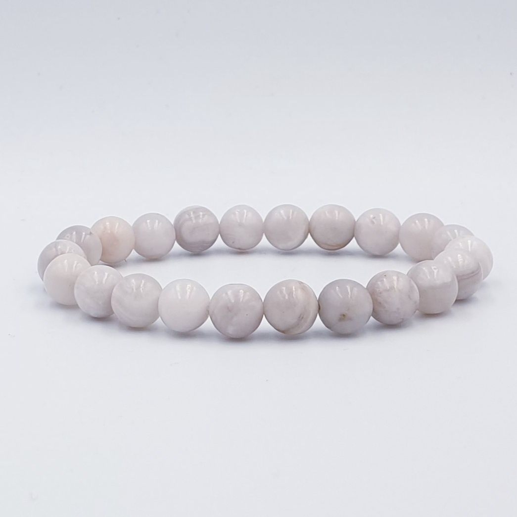 White Crazy Lace Agate 8mm