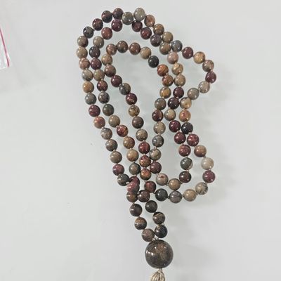Picasso Jasper 8mm Knotted Mala