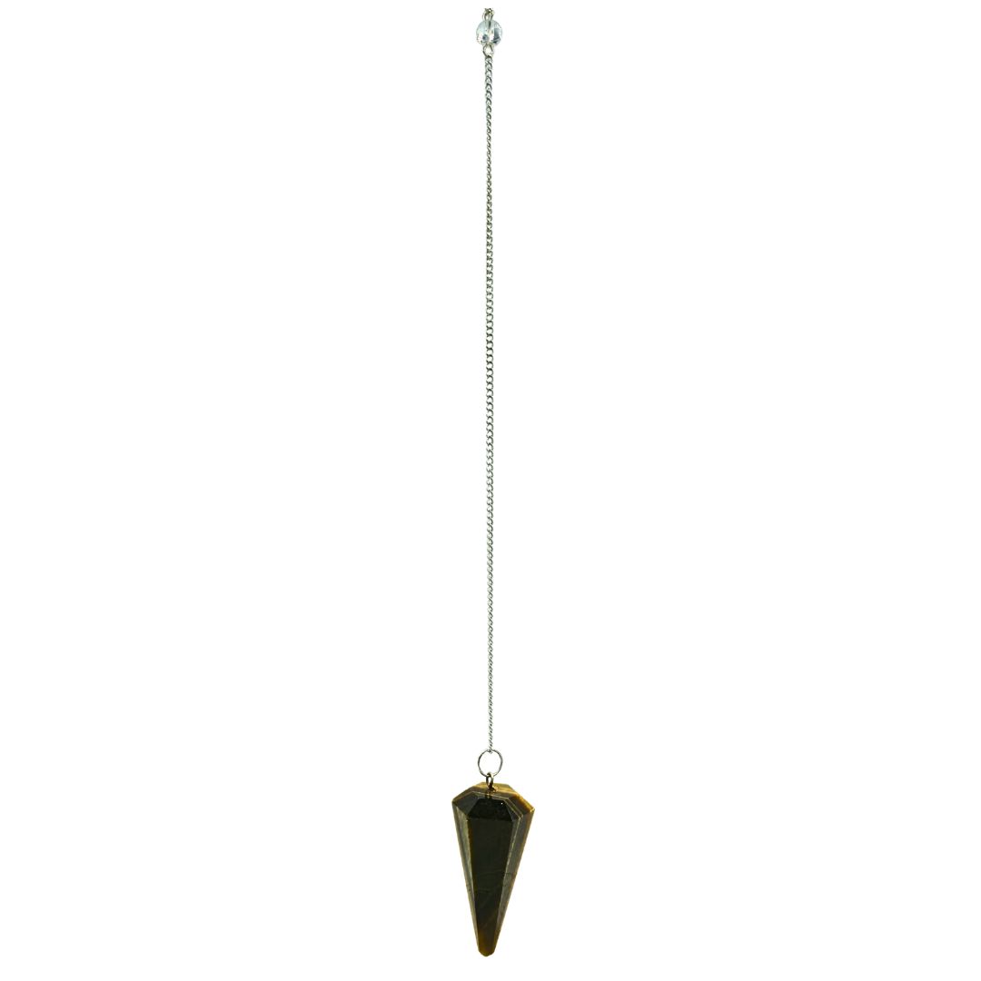 Tigers Eye Pendulum Hexagonal Cone