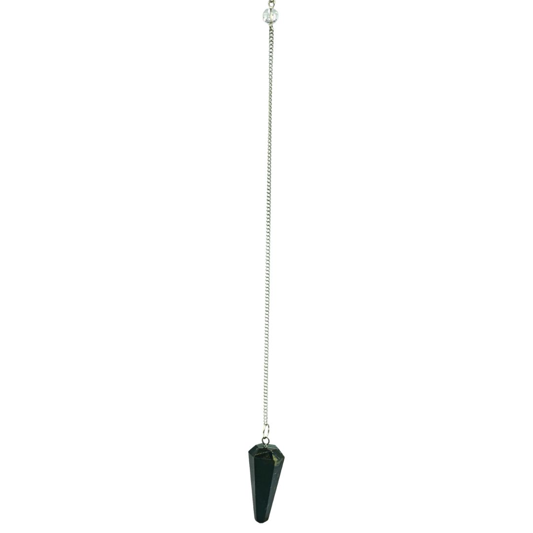 Blue Tigers Eye Pendulum Hexagonal Cone