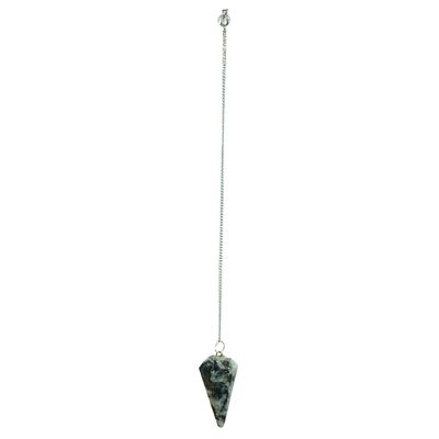 Rainbow Moonstone Pendulum Hexagonal Cone