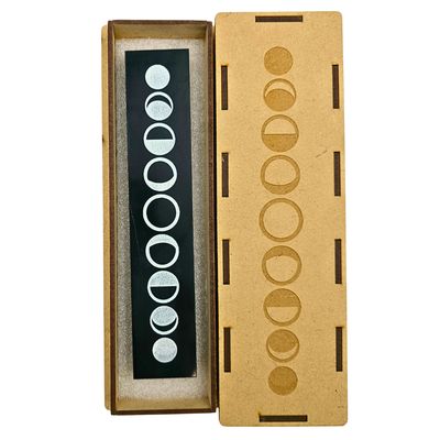 Tourmaline Boxed Rectangle Plate Moon Phases (White)