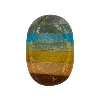 7 Chakra Spliced Sphere Stand Oval (3cm cradle)