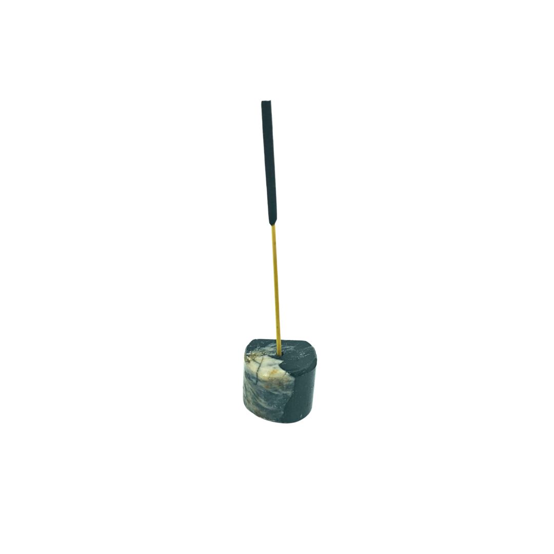 Black Tourmaline Tumbled Gemstone Incense Holder