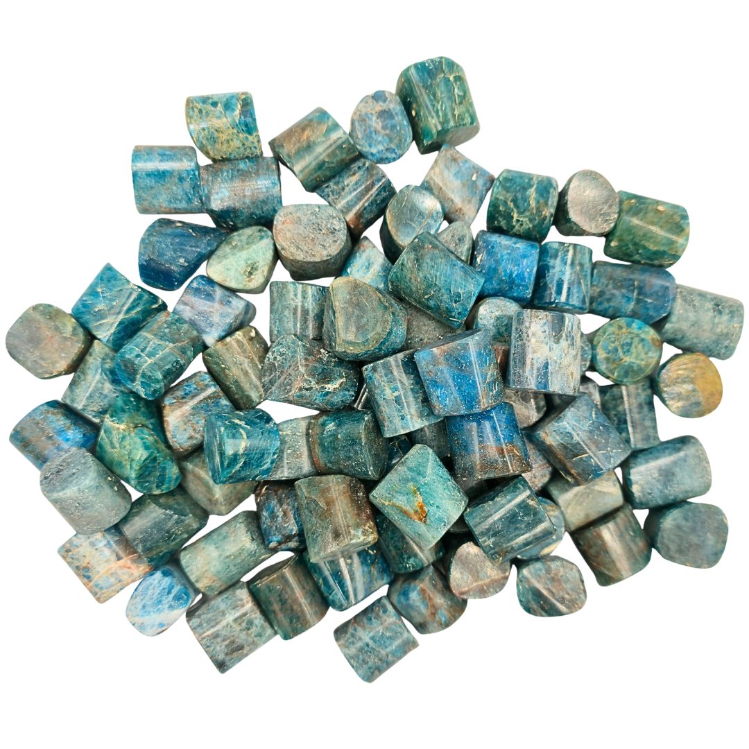 Blue Apatite Tumbled Gemstone Medium  - Pack of 10