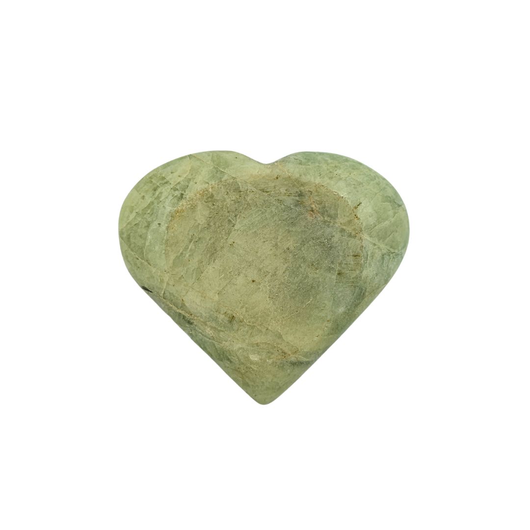 Aquamarine Sphere Stand Heart (3cm cradle)