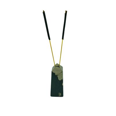 Black Tourmaline with Pyrite Tower Incense Holder