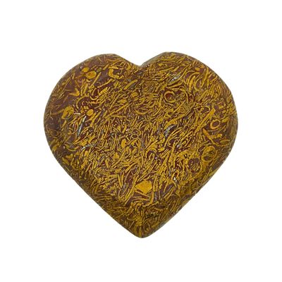 Calligraphy Jasper Sphere Stand Heart (3cm cradle)