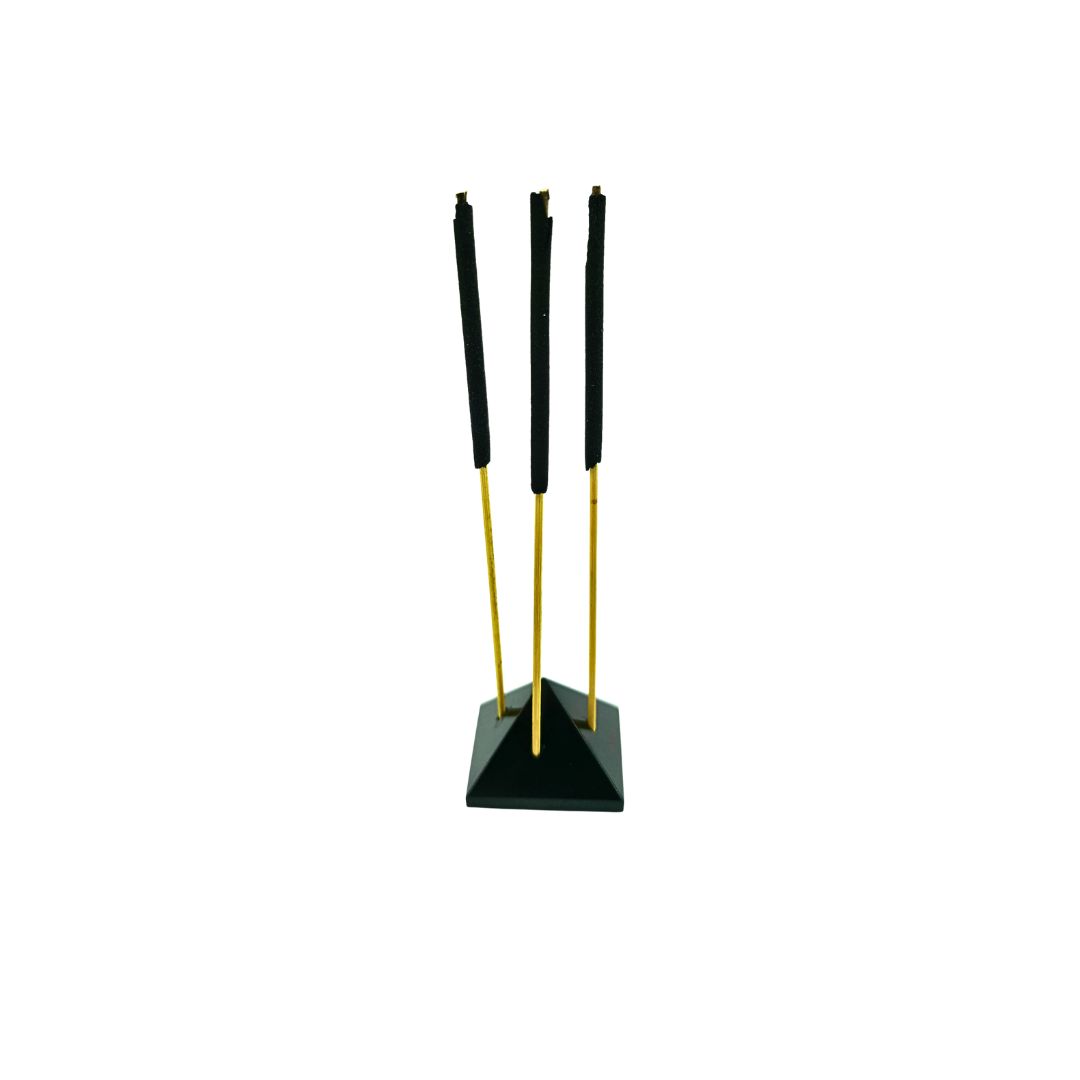 Black Tourmaline Mini Pyramid Incense Holder