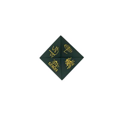 Black Tourmaline Pyramid with Gold Reiki Symbols Engraving (90g)