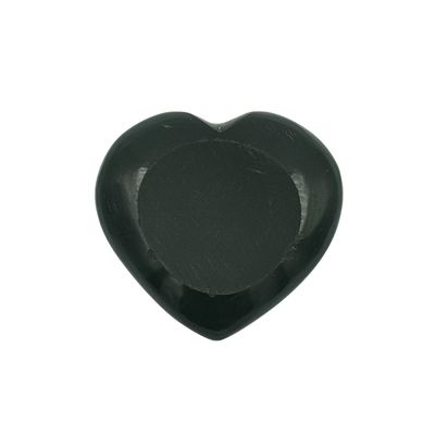 Black Tourmaline Sphere Stand Heart (3cm cradle)