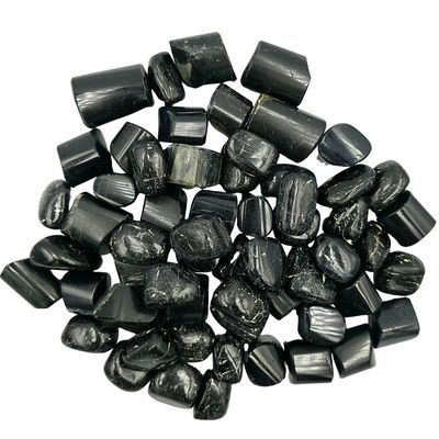 Black Tourmaline Tumbled Gemstone Medium - Pack of 10