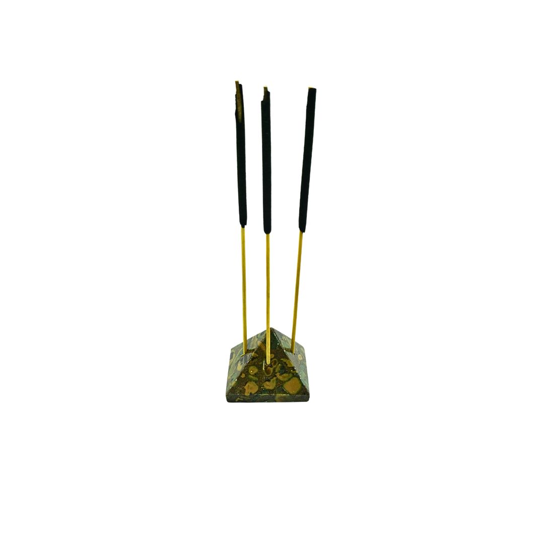 Fruit Jasper Mini Pyramid Incense Holder