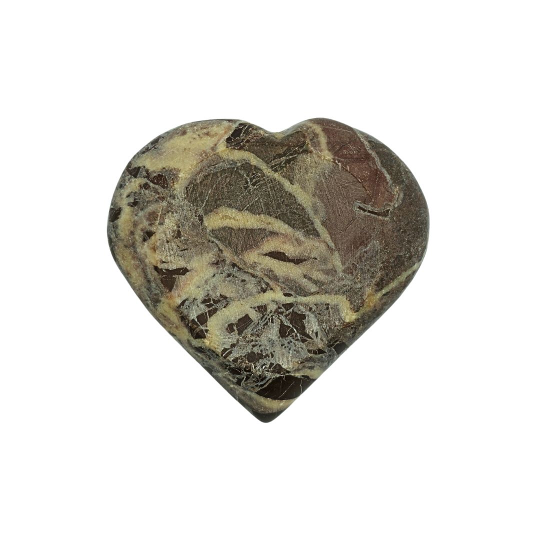Coconut Jasper Sphere Stand Heart (3cm cradle)