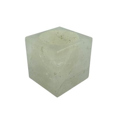 Clear Quartz Cube Sphere Stand 45mm (3cm Cradle)