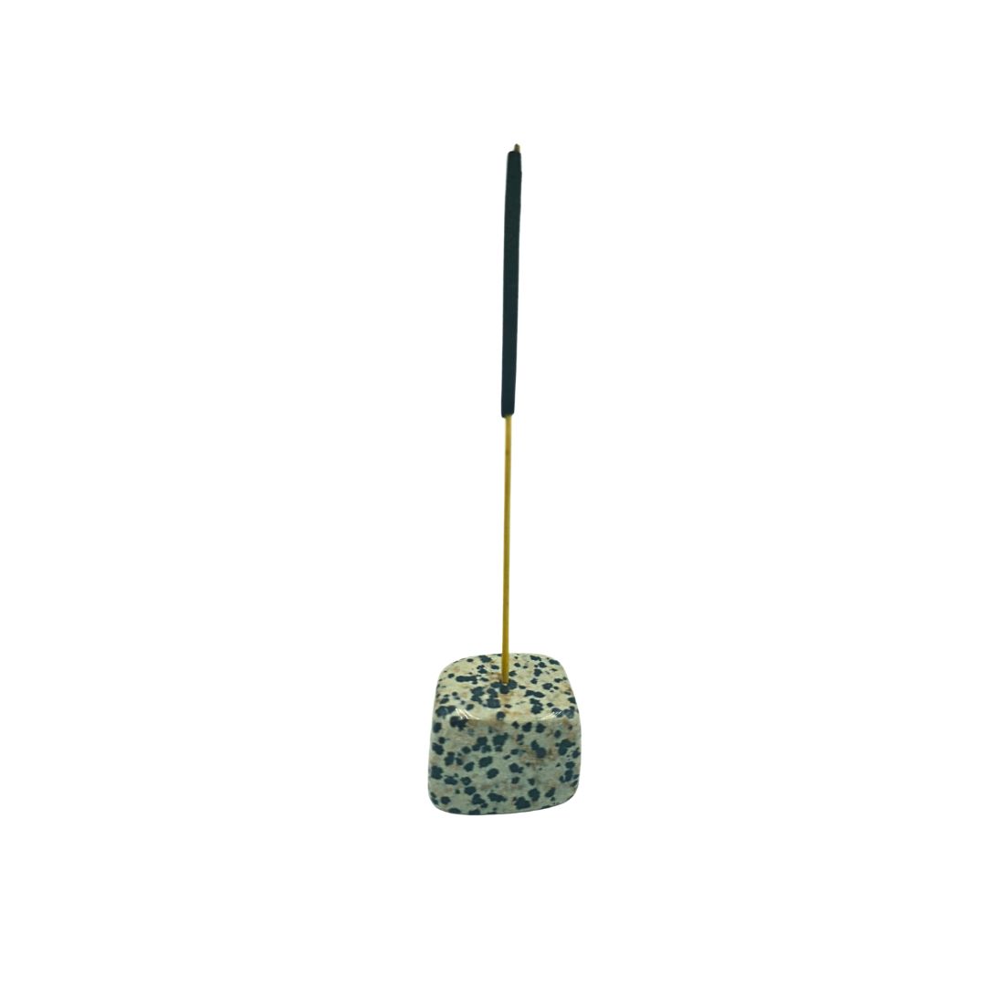 Dalmatian Jasper Tumbled Gemstone Incense Holder