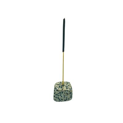 Dalmatian Jasper Tumbled Gemstone Incense Holder