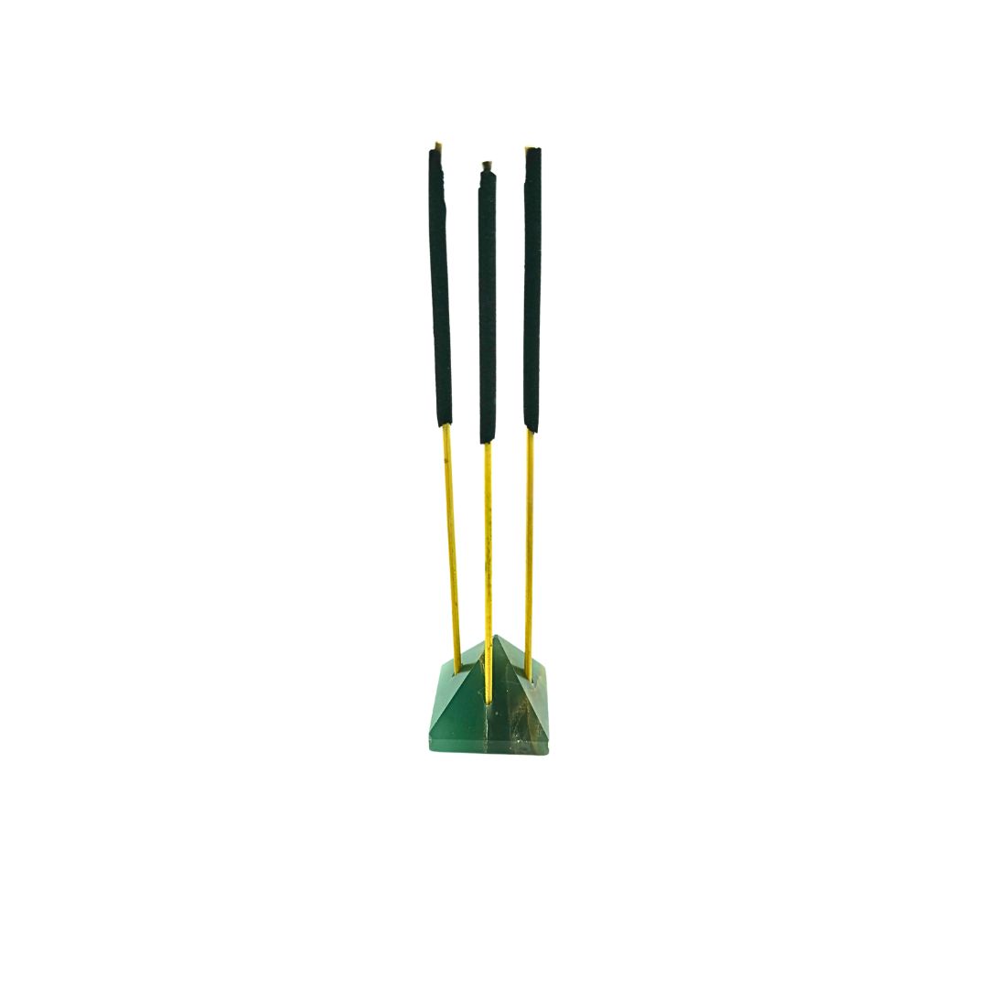 Green Jade Mini Pyramid Incense Holder